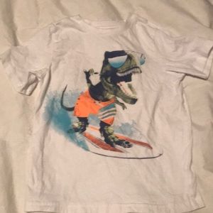 White dinosaur shirt